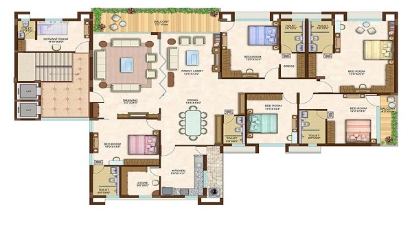 Prestige White Meadows 5 BHK Floor Plan